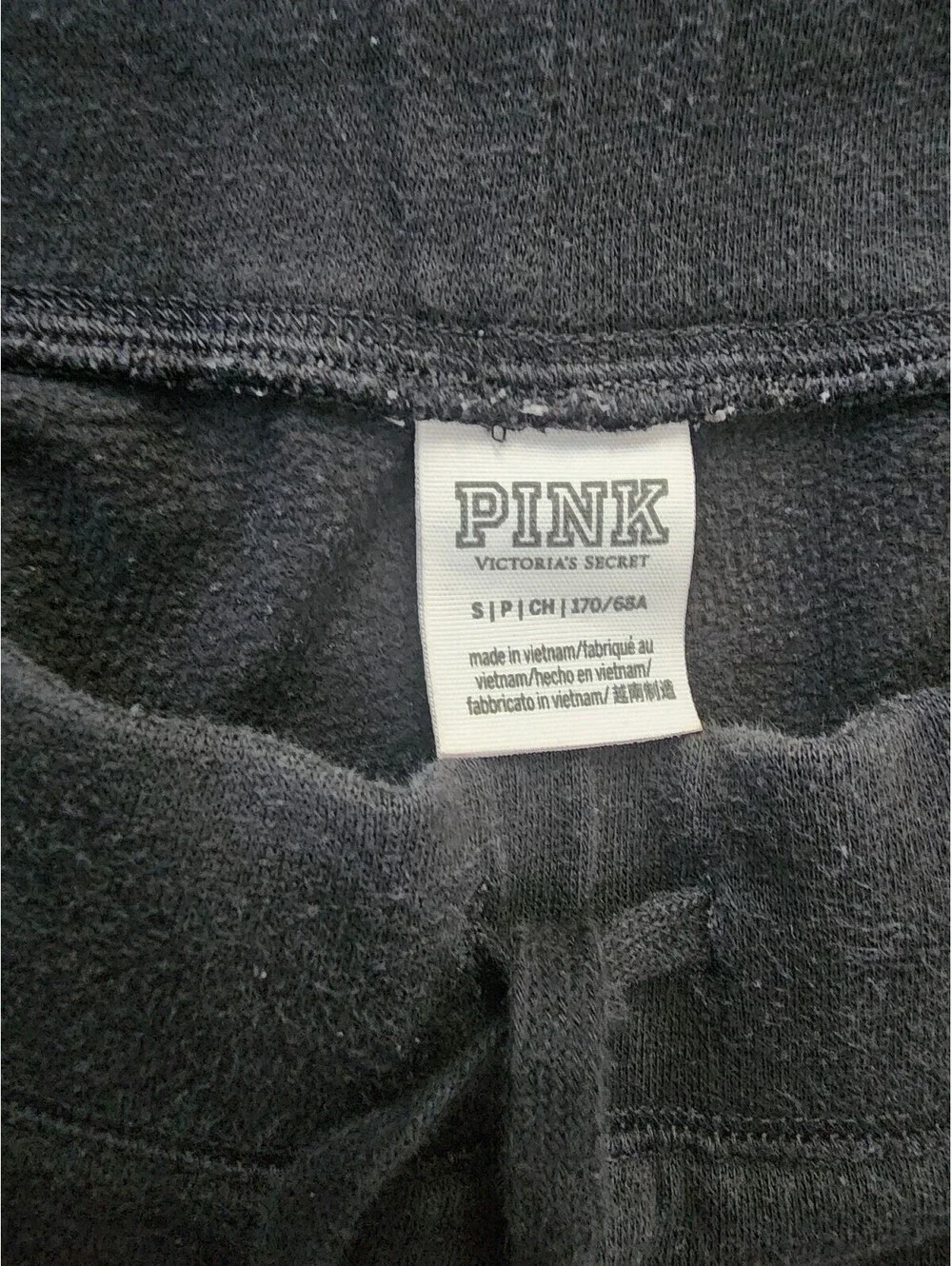 Victoria's Secret PINK Black Drawstring Lounge Shorts Size S